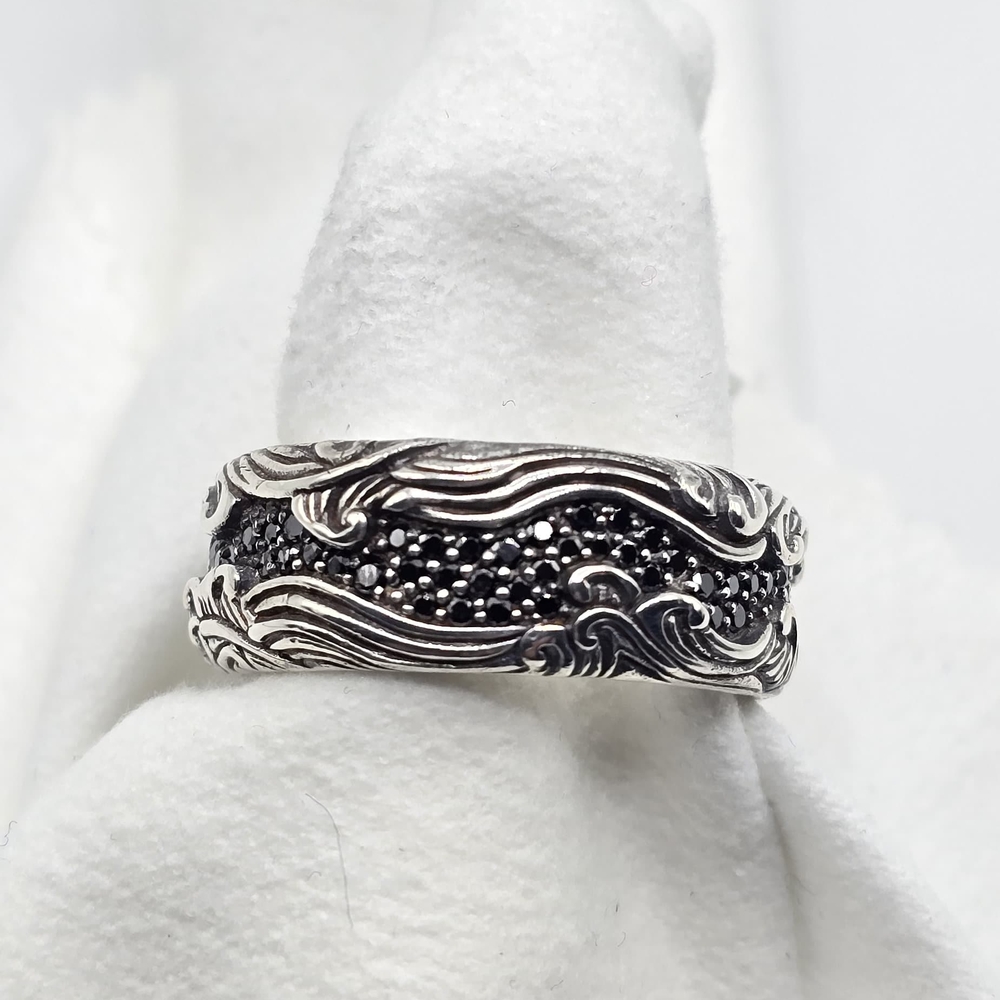 David Yurman Intricate Silver Men's Band - Picture 5 of 10
